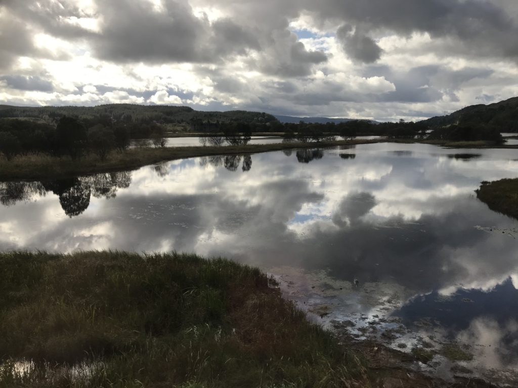 Loch Awe from the train. Reflecting is one of the benefits of solo travel